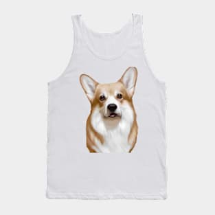 Cute Corgi Drawing Tank Top